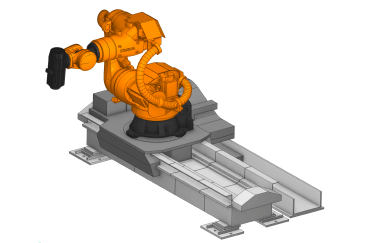 Rail for robot Plunge roughing